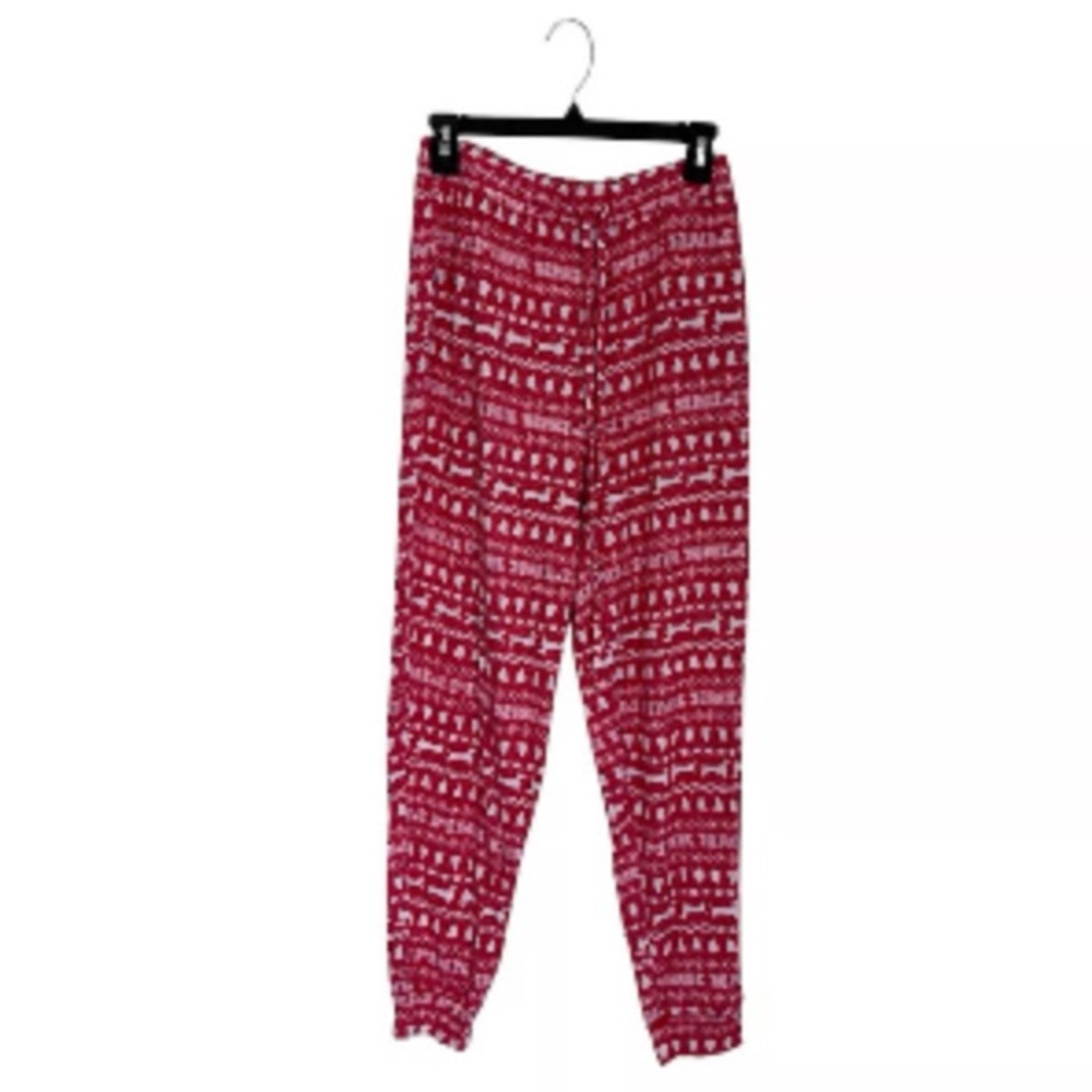 NWT Victoria’s Secret PINK Cozy Holiday Jogger Sleep Pants 🎄✨ Large